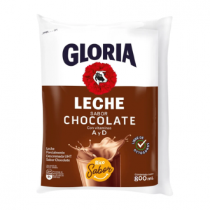 GLORIA UHT CHOCOLATE BOLSA-800ML CAJ X12 UNIDADES