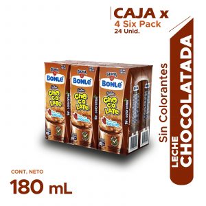 BONLE  UHT CHOCOLTADA 180ML X24TTP 6PK