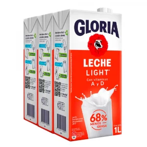 GLORIA UHT LIGHT X 1L TTP CAJA X12 UNIDADES