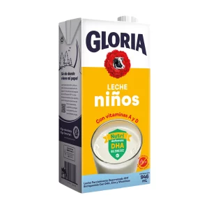 GLORIA UHT NIÑOS C/DHA 946 mL TTP CAJA X12 UNIDADES