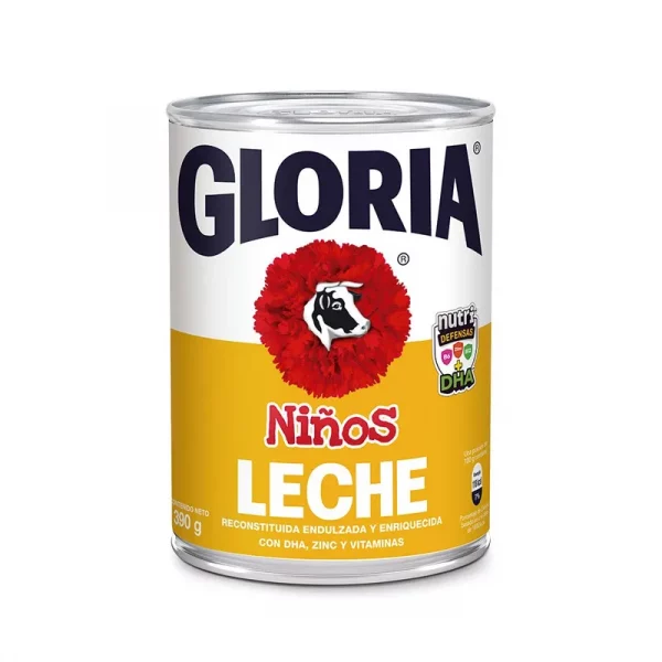 GLORIA LECHE NIÑOS 390GR BANDEJA X24 UNIDADES