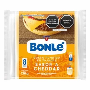QUESO FUND.  TAJADA CHEDDAR 136GR PACK X24 UNIDADES