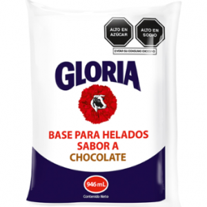 GLORIA BASE DE HELADO CHOCO X946ML CAJA POR 10 BOLSAS