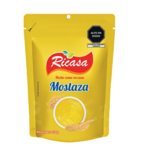 RICASA: MOSTAZA DE 100GR, CAJA X24 UNIDADES