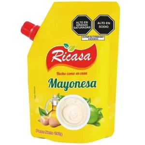 RICASA : MAYONESA DE 190 GR ,CAJA X12 UNIDADES
