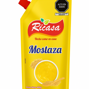 RICASA: MOSTAZA DE 400GR, CAJA X6 UNIDADES
