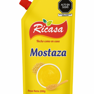 RICASA: MOSTAZA POR 200GR, CAJA X12 UNIDADES