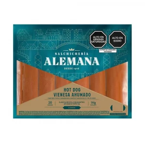 HOT DOG VIENESA AHUMADO "ALEMANA" X20 UNIDADES