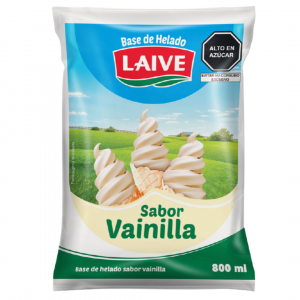BASE DE HELADO LAIVE VAINILLA 800 ML (CAJA X 16 UND)