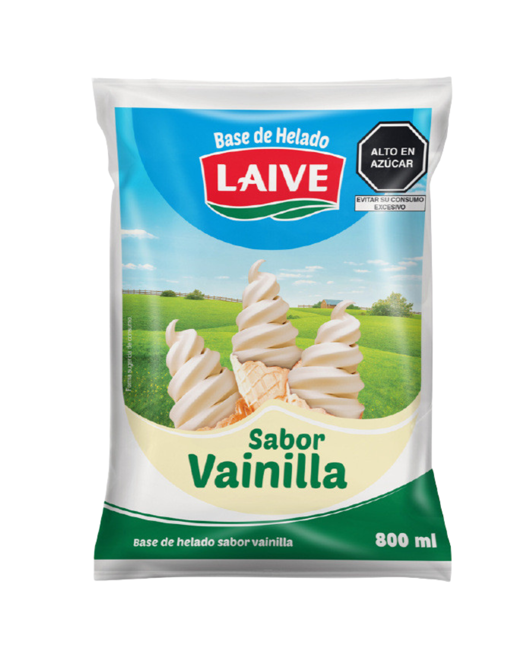 BASE DE HELADO LAIVE VAINILLA 800 ML (CAJA X 16 UND)