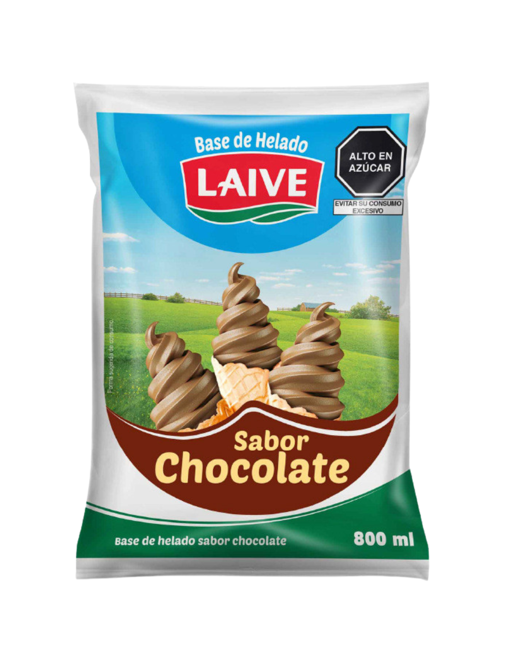 BASE DE HELADO LAIVE CHOCOLATE 800 ML (CAJA X 16 UND)