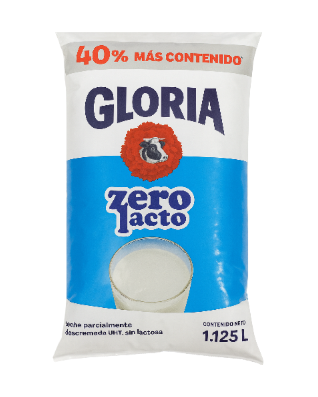 GLORIA UHT ZEROLACTO BOLSA POR 1.125L DE 10 UND